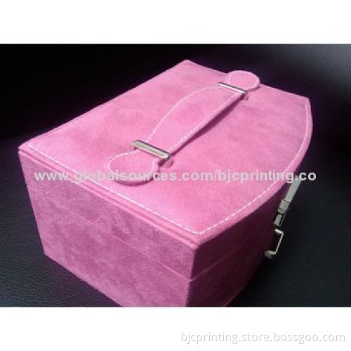 Cufflink box with velvet inner tray case